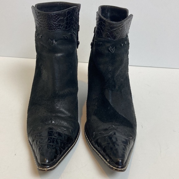 Donald J. Pliner Western Couture Collection Zip-up Ankle Boots Sz 7.5 Rodeo - Picture 7 of 16